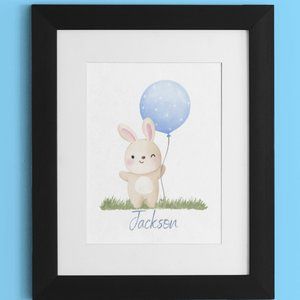 Nursery or Child's Bedroom Personalized Custom Wall Art, 8x10 Unframed